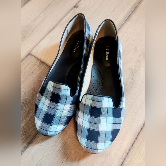 L.L. Bean women's indispensable canvas flats plaid size 8 - Picture 2 of 8